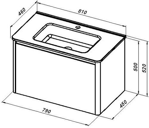 Тумба под раковину Allen Brau Gravity 80 1.370013.AM антрацит матовый Тумба под раковину Allen Brau Gravity 80 1.370013.AM антрацит матовый