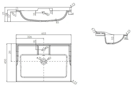 Раковина Aquaton Фабиа 65 1A708731FB010 Раковина Aquaton Фабиа 65 1A708731FB010