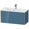 Тумба под раковину Duravit XVIU XV40790B147 подвесная компакт 81 см Каменно-синий глянцевый