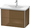 Картинка анонса товара «тумба под раковину duravit xsquare xs418106161 подвесная 81 см коричнево-оливковый глянцевый»
