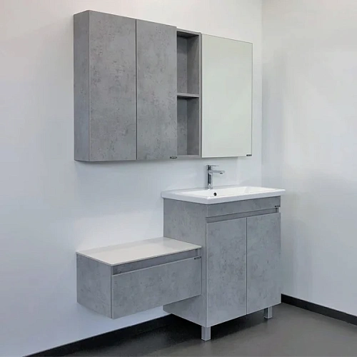 Тумба с раковиной Comforty Осло-70НД 00-00006117 напольная бетон светлый раковина Como 70 Тумба с раковиной Comforty Осло-70НД 00-00006117 напольная бетон светлый раковина Como 70