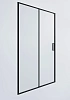 Душевая дверь Timo TD-120/03C-6, раздвижная 1950x1200, профиль черный, стекло прозрачное 6 мм