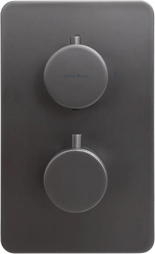 Смеситель для ванны Allen Brau Priority 5.31213-MG (с внутренней частью, 2 выхода) графит брашированный Смеситель для ванны Allen Brau Priority 5.31213-MG (с внутренней частью, 2 выхода) графит брашированный