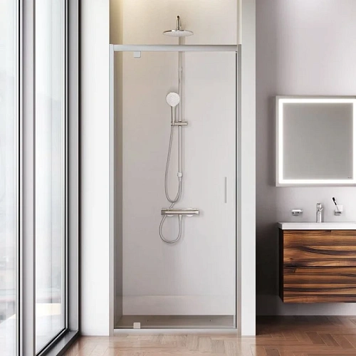 Душевая дверь AM.PM Gem W90G-90-1P-MT 90x195, серебро, стекло прозрачное Душевая дверь AM.PM Gem W90G-90-1P-MT 90x195, серебро, стекло прозрачное