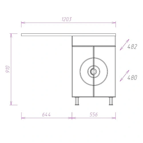 Тумба под раковину Onika КОСМОС 60.11 106019 Тумба под раковину Onika КОСМОС 60.11 106019