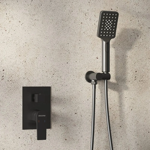 Душевая система GROSSMAN Classic 501.K35.04.420 скрытого монтажа графит сатиновый Душевая система GROSSMAN Classic 501.K35.04.420 скрытого монтажа графит сатиновый