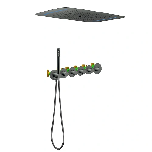 Душевая система Timo Saona SX-2319/18SM встраиваемая с термостатом черное золото Душевая система Timo Saona SX-2319/18SM встраиваемая с термостатом черное золото