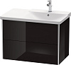 Картинка анонса товара «тумба под раковину duravit xsquare xs418704040 подвесная 81 см черный глянцевый»