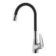 Детальная картинка товара «смеситель для кухни lemark linara lm0415c-black с гибким изливом, хром/черный»