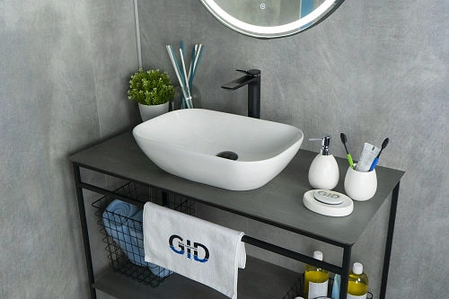 Раковина Gid N9447 51157 накладная белая 51x34x13 Раковина Gid N9447 51157 накладная белая 51x34x13