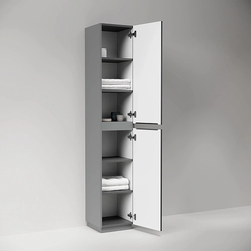 Шкаф-пенал SANCOS Folk Floor PFL35FGS 350х350х1880 мм Grey soft, напольный Шкаф-пенал SANCOS Folk Floor PFL35FGS 350х350х1880 мм Grey soft, напольный