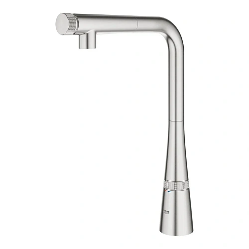Смеситель для кухни GROHE Zedra SmartControl, суперсталь (31593DC2) с выдвижным L-образным изливом Смеситель для кухни GROHE Zedra SmartControl, суперсталь (31593DC2) с выдвижным L-образным изливом