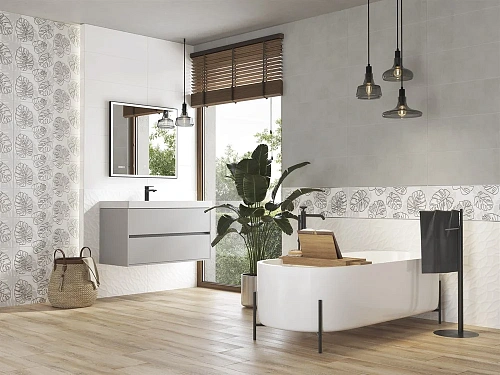 Вставка Cersanit Glory белый 25x75 GO2U051 Вставка Cersanit Glory белый 25x75 GO2U051