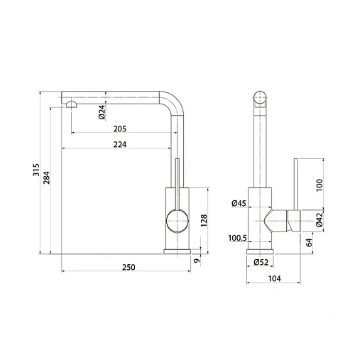 Смеситель для кухни Iddis Rule (RULSTL0i05) сталь Смеситель для кухни Iddis Rule (RULSTL0i05) сталь