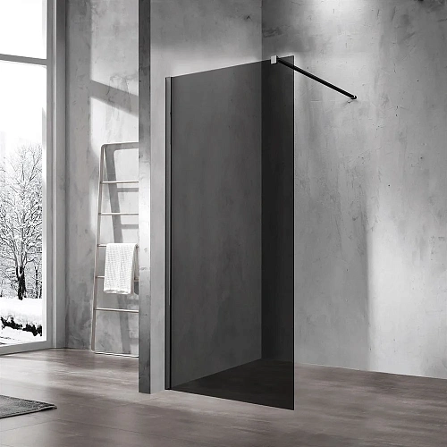 Душевая перегородка Vincea Walk-In VSW-1H900CGB, 900x2000, черный матовый, стекло тонированное Душевая перегородка Vincea Walk-In VSW-1H900CGB, 900x2000, черный матовый, стекло тонированное