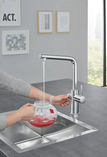 Смеситель для кухни GROHE Red Duo New с функцией кипячения воды (Водонагреватель L-size в комплекте) 30325001 Смеситель для кухни GROHE Red Duo New с функцией кипячения воды (Водонагреватель L-size в комплекте) 30325001