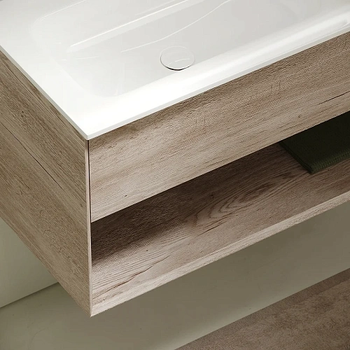 Тумба под раковину Sancos Marmi 1.0 MR1.0100LEG левая, 995х445х520, дуб галифакс натуральный, подвесная Тумба под раковину Sancos Marmi 1.0 MR1.0100LEG левая, 995х445х520, дуб галифакс натуральный, подвесная