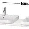 Столешница Duravit Happy D.2 Plus HP032HB2222 160 см белый Столешница Duravit Happy D.2 Plus HP032HB2222 160 см белый