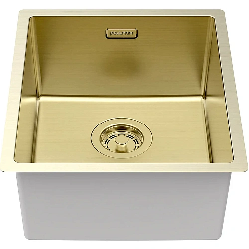 Кухонная мойка Paulmark LASSAN 38 UN LA38-LG, светлое золото, 380х440мм Кухонная мойка Paulmark LASSAN 38 UN LA38-LG, светлое золото, 380х440мм