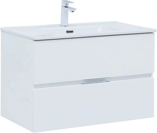 Тумба под раковину Aquanet Алвита New 80 2 ящика, белый матовый 00277514 Тумба под раковину Aquanet Алвита New 80 2 ящика, белый матовый 00277514
