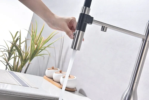 Смеситель для кухни Paulmark Magneto One брашированная сталь Ma213188-BS Смеситель для кухни Paulmark Magneto One брашированная сталь Ma213188-BS