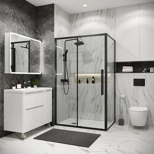 Боковая стенка GROSSMAN Cosmo 200.K33.02.70.21.00 (70x195) черный матовый, стекло прозрачное Боковая стенка GROSSMAN Cosmo 200.K33.02.70.21.00 (70x195) черный матовый, стекло прозрачное