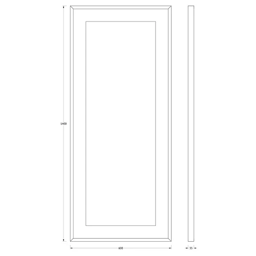 Зеркало Evoform Ledside в багетной раме и LED-светильником BY 2215 60х140 см Зеркало Evoform Ledside в багетной раме и LED-светильником BY 2215 60х140 см