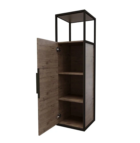 Шкаф-пенал GROSSMAN ЛОФТ-40 см универсальный веллингтон/металл черный 304001 Шкаф-пенал GROSSMAN ЛОФТ-40 см универсальный веллингтон/металл черный 304001