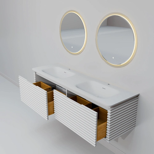 Комплект мебели ArtDecco Jacqueline 150 AJC15W34D1M0 белый Комплект мебели ArtDecco Jacqueline 150 AJC15W34D1M0 белый