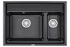 Картинка анонса товара «кухонная мойка granula ks-7302, чёрный кухонная мойка, кварц 730х510»