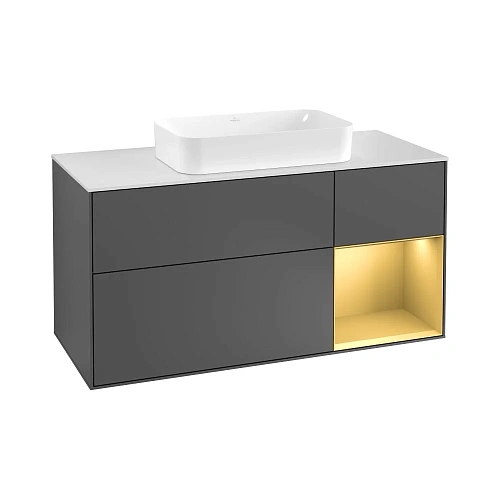 Тумба под раковину Villeroy & Boch Finion 120 см, с подсветкой F301HFGK Тумба под раковину Villeroy & Boch Finion 120 см, с подсветкой F301HFGK