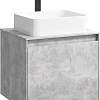 Фасад тумбы под раковину AQWELLA Mobi MOB0706BS, цвет бетон светлый, 60 см Фасад тумбы под раковину AQWELLA Mobi MOB0706BS, цвет бетон светлый, 60 см