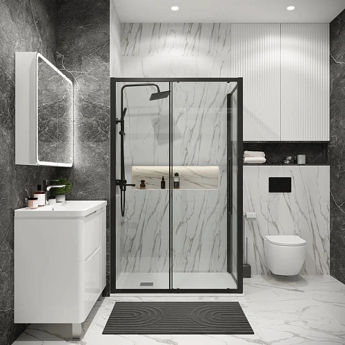 Боковая стенка GROSSMAN Cosmo 200.K33.02.70.21.00 (70x195) черный матовый, стекло прозрачное Боковая стенка GROSSMAN Cosmo 200.K33.02.70.21.00 (70x195) черный матовый, стекло прозрачное