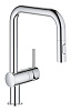 Картинка анонса товара «смеситель для кухни grohe minta с выдвижным изливом, хром (32322002)»