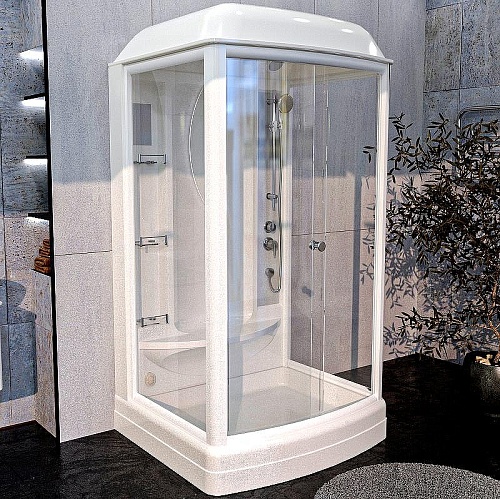 Душевая кабина Radomir Диана 108х118 1-05-1-0-0-0600 поддон с каркасом и сифоном, стекло прозрачное, профиль белый Душевая кабина Radomir Диана 108х118 1-05-1-0-0-0600 поддон с каркасом и сифоном, стекло прозрачное, профиль белый