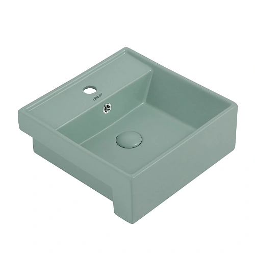 Раковина ABBER Rechteck AC2208MCG накладная, светло-зеленая матовая Раковина ABBER Rechteck AC2208MCG накладная, светло-зеленая матовая