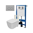 Комплект инсталляции Point Элемент PN45120 с клавишей смыва Виктория, нержавеющая сталь, сталь брашированная, PN44061SB и унитазом Меркурий с сиденьем микролифт белый матовый PN41831WM Комплект инсталляции Point Элемент PN45120 с клавишей смыва Виктория, нержавеющая сталь, сталь брашированная, PN44061SB и унитазом Меркурий с сиденьем микролифт белый матовый PN41831WM