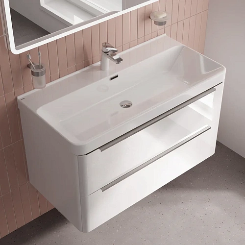 Тумба с раковиной IDDIS Cloud X (CLX10W0i95K) подвесная, 100 см, белый Тумба с раковиной IDDIS Cloud X (CLX10W0i95K) подвесная, 100 см, белый