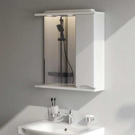 Зеркальный шкаф AM.PM Like M80MPR0651WG правый, 65 см, с подсветкой, белый Зеркальный шкаф AM.PM Like M80MPR0651WG правый, 65 см, с подсветкой, белый