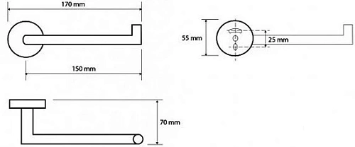 Держатель туалетной бумаги Bemeta DARK 104212030 Держатель туалетной бумаги Bemeta DARK 104212030