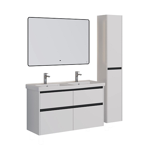 Тумба под раковину Lemark COMBI 125 см подвесная/напольная, черный/белый LM03C125T-black Тумба под раковину Lemark COMBI 125 см подвесная/напольная, черный/белый LM03C125T-black
