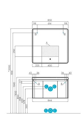 Зеркало Aquaton Шерилл 85 1A210302SH010 Зеркало Aquaton Шерилл 85 1A210302SH010
