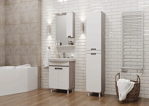 Шкаф-пенал Onika ХАРПЕР 35.10 белый матовый универсальный 403564 Шкаф-пенал Onika ХАРПЕР 35.10 белый матовый универсальный 403564