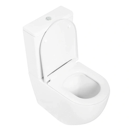 Унитаз напольный CEZARES STYLUS CZR-152-CPR/CZR-GN-SC безободковый с сиденьем Унитаз напольный CEZARES STYLUS CZR-152-CPR/CZR-GN-SC безободковый с сиденьем