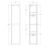 Шкаф-пенал BelBagno KRAFT-1600-2A-SC-RT-L Rovere Tabacco подвесной 330x300 Шкаф-пенал BelBagno KRAFT-1600-2A-SC-RT-L Rovere Tabacco подвесной 330x300