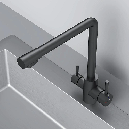 Смеситель для кухни AM.PM X-Joy S F85B05722 с каналом для питьевой воды, черный Смеситель для кухни AM.PM X-Joy S F85B05722 с каналом для питьевой воды, черный