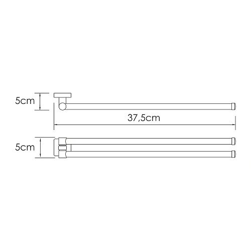 Полотенцедержатель WasserKRAFT Rhin K-8731 хром Полотенцедержатель WasserKRAFT Rhin K-8731 хром