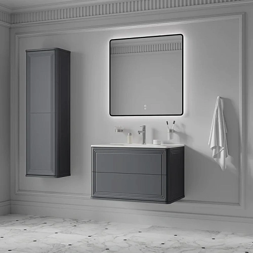 Шкаф-пенал IDDIS Oxford Neo OXN40D0i97 подвесной, 40 см, темно-серый Шкаф-пенал IDDIS Oxford Neo OXN40D0i97 подвесной, 40 см, темно-серый