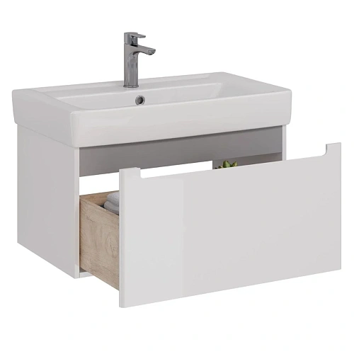 Тумба под раковину Lemark BUNO MINI 80 см подвесная, серый/белый LM05BM80T Тумба под раковину Lemark BUNO MINI 80 см подвесная, серый/белый LM05BM80T