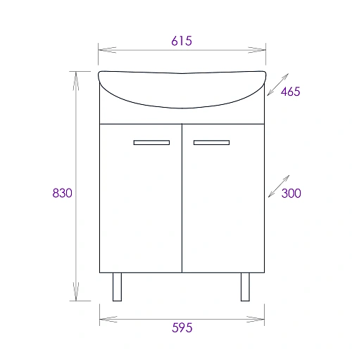Тумба под раковину Onika Коралл 60 см 106149 напольная, белая (для Уют 60) Тумба под раковину Onika Коралл 60 см 106149 напольная, белая (для Уют 60)